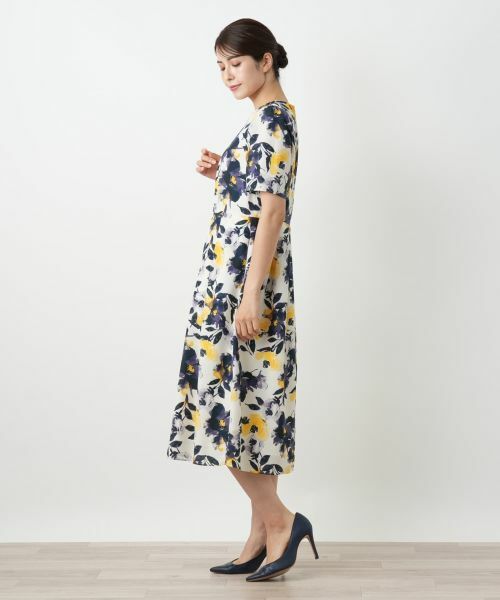 Leilian / レリアン ドレス | 洗える花柄フレアワンピース【Leilian WHITE LABEL】 | 詳細2