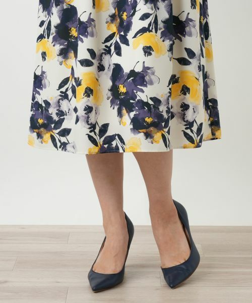 Leilian / レリアン ドレス | 洗える花柄フレアワンピース【Leilian WHITE LABEL】 | 詳細9