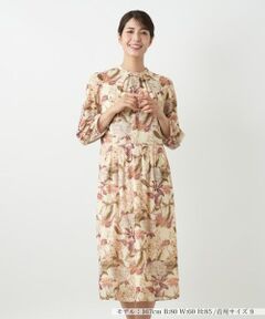 Leilian / レリアン ドレス | 洗える花柄フレアワンピース【パワーネット素材】【Leilian WHITE LABEL】
