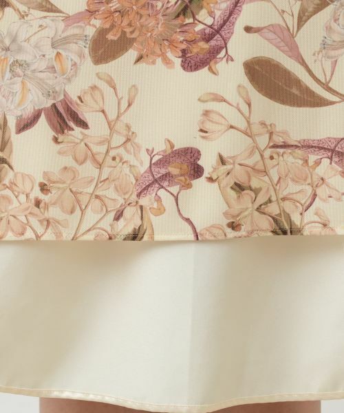 Leilian / レリアン ドレス | 洗える花柄フレアワンピース【パワーネット素材】【Leilian WHITE LABEL】 | 詳細12