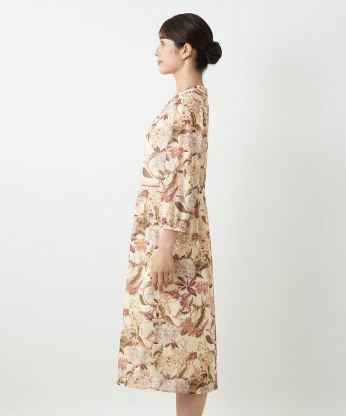 Leilian / レリアン ドレス | 洗える花柄フレアワンピース【パワーネット素材】【Leilian WHITE LABEL】 | 詳細5