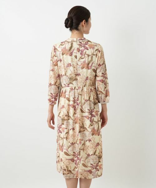 Leilian / レリアン ドレス | 洗える花柄フレアワンピース【パワーネット素材】【Leilian WHITE LABEL】 | 詳細6