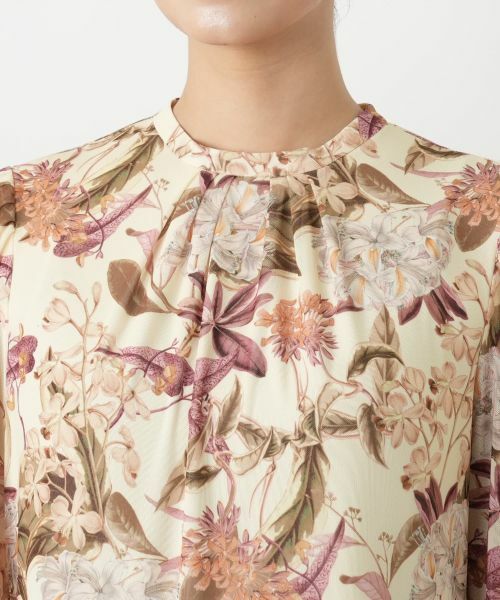 Leilian / レリアン ドレス | 洗える花柄フレアワンピース【パワーネット素材】【Leilian WHITE LABEL】 | 詳細7