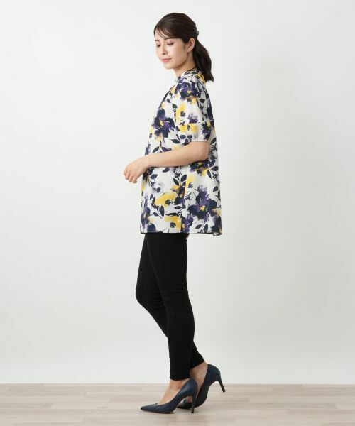 Leilian / レリアン シャツ・ブラウス | プリントタックブラウス【Leilian WHITE LABEL】 | 詳細2