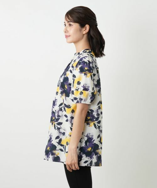 Leilian / レリアン シャツ・ブラウス | プリントタックブラウス【Leilian WHITE LABEL】 | 詳細5