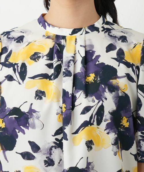 Leilian / レリアン シャツ・ブラウス | プリントタックブラウス【Leilian WHITE LABEL】 | 詳細7
