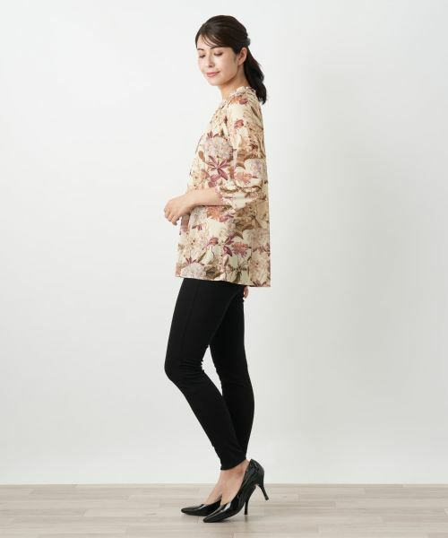 Leilian / レリアン シャツ・ブラウス | 花柄フレアブラウス【Leilian WHITE LABEL】 | 詳細2