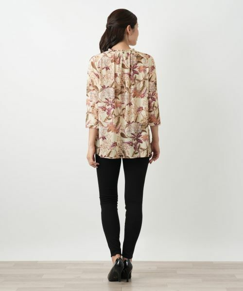 Leilian / レリアン シャツ・ブラウス | 花柄フレアブラウス【Leilian WHITE LABEL】 | 詳細3
