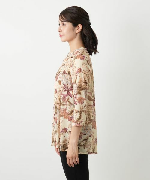Leilian / レリアン シャツ・ブラウス | 花柄フレアブラウス【Leilian WHITE LABEL】 | 詳細5