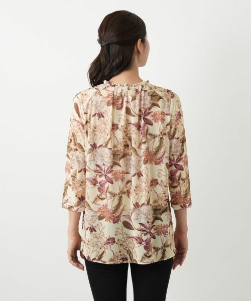 Leilian / レリアン シャツ・ブラウス | 花柄フレアブラウス【Leilian WHITE LABEL】 | 詳細6
