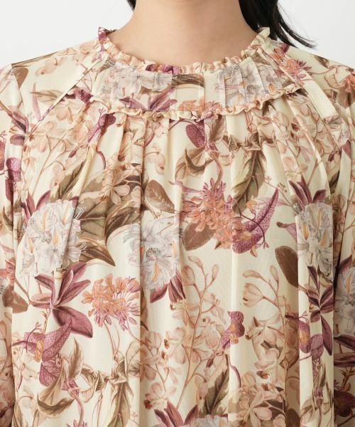 Leilian / レリアン シャツ・ブラウス | 花柄フレアブラウス【Leilian WHITE LABEL】 | 詳細7
