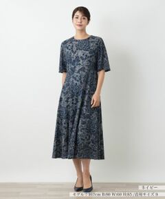 Leilian / レリアン ドレス | 刺繍フレアワンピース