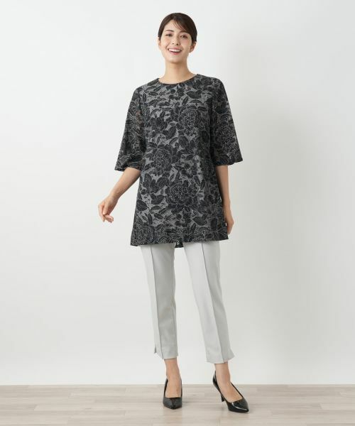 Leilian / レリアン シャツ・ブラウス | 刺繍クルーネックブラウス | 詳細1