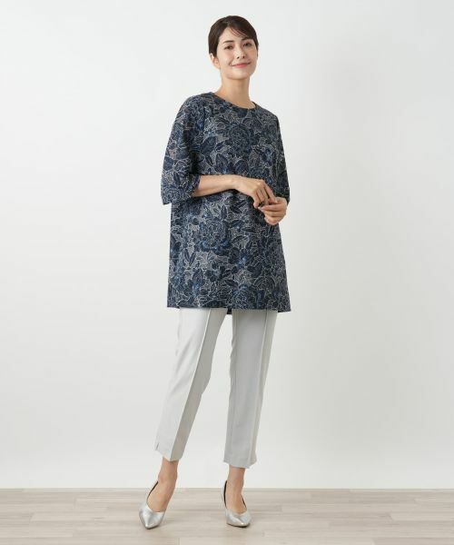 Leilian / レリアン シャツ・ブラウス | 刺繍クルーネックブラウス | 詳細4