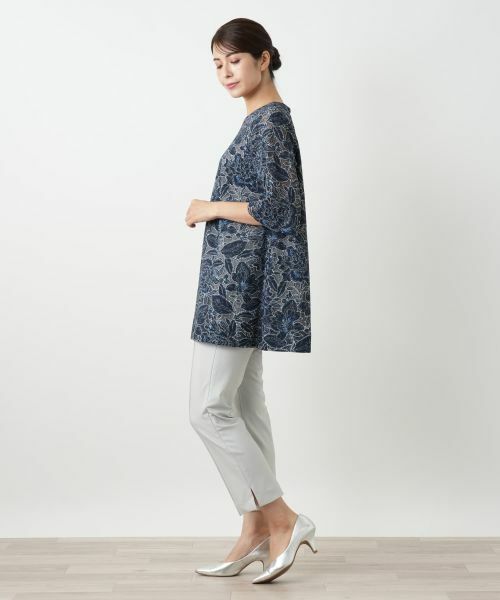 Leilian / レリアン シャツ・ブラウス | 刺繍クルーネックブラウス | 詳細5