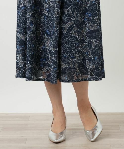 Leilian / レリアン ミニ・ひざ丈スカート | フラワー刺繍スカート | 詳細11
