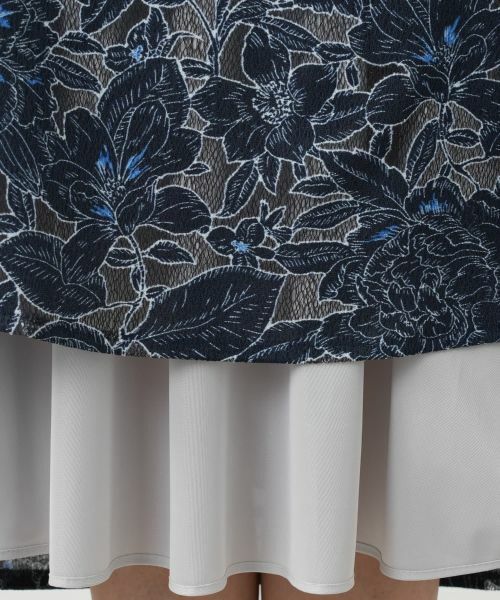 Leilian / レリアン ミニ・ひざ丈スカート | フラワー刺繍スカート | 詳細12