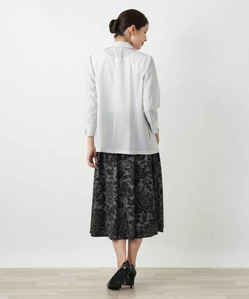 Leilian / レリアン ミニ・ひざ丈スカート | フラワー刺繍スカート | 詳細3