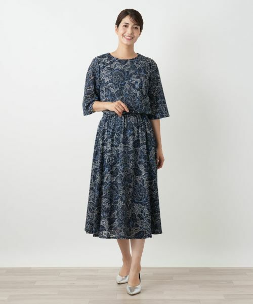 Leilian / レリアン ミニ・ひざ丈スカート | フラワー刺繍スカート | 詳細4