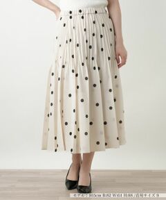 Leilian / レリアン ロング・マキシ丈スカート | ドットプリーツスカート