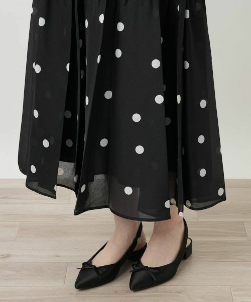Leilian / レリアン ロング・マキシ丈スカート | ドットプリーツスカート | 詳細11