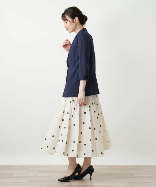 Leilian / レリアン ロング・マキシ丈スカート | ドットプリーツスカート | 詳細2