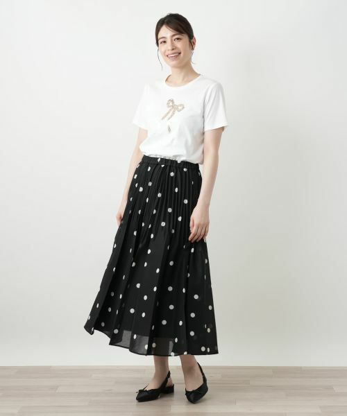 Leilian / レリアン ロング・マキシ丈スカート | ドットプリーツスカート | 詳細4