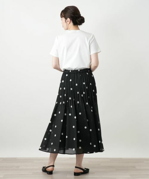 Leilian / レリアン ロング・マキシ丈スカート | ドットプリーツスカート | 詳細6