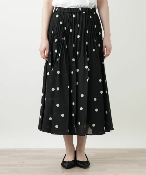 Leilian / レリアン ロング・マキシ丈スカート | ドットプリーツスカート | 詳細7