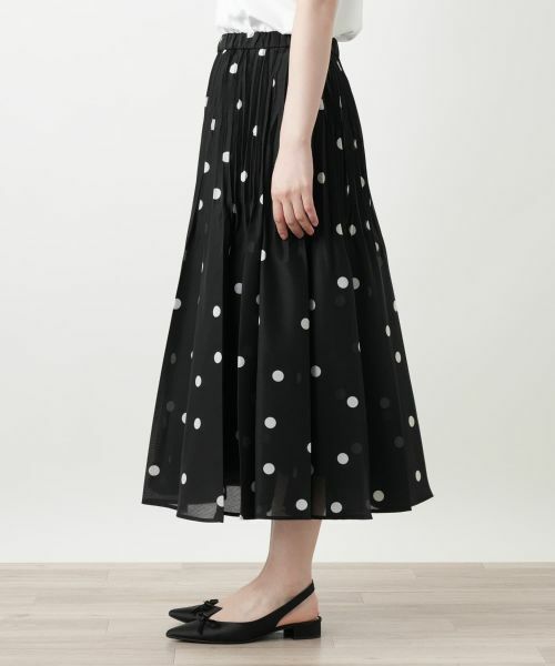 Leilian / レリアン ロング・マキシ丈スカート | ドットプリーツスカート | 詳細8