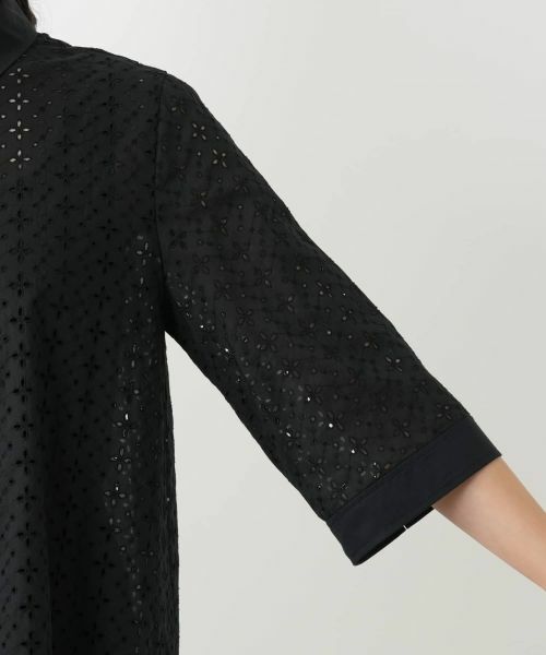 Leilian / レリアン シャツ・ブラウス | カットワーク七分袖ブラウス【Leilian WHITE LABEL】 | 詳細12