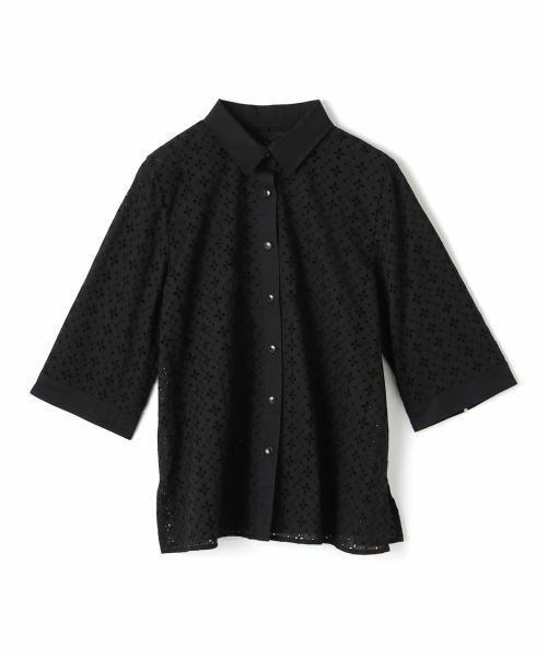 Leilian / レリアン シャツ・ブラウス | カットワーク七分袖ブラウス【Leilian WHITE LABEL】 | 詳細18