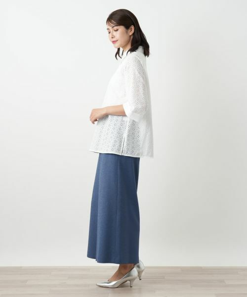 Leilian / レリアン シャツ・ブラウス | カットワーク七分袖ブラウス【Leilian WHITE LABEL】 | 詳細2