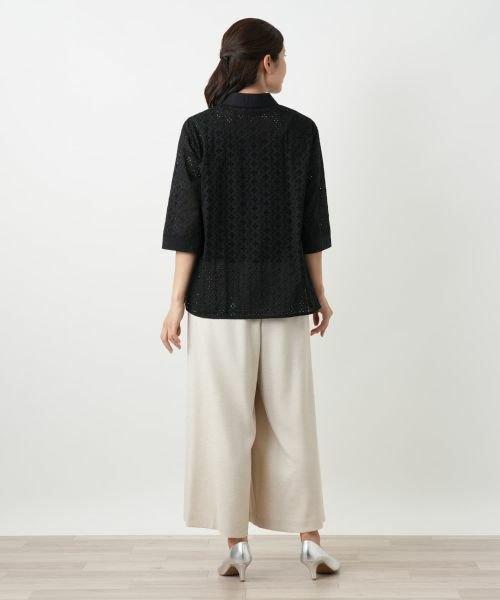 Leilian / レリアン シャツ・ブラウス | カットワーク七分袖ブラウス【Leilian WHITE LABEL】 | 詳細6