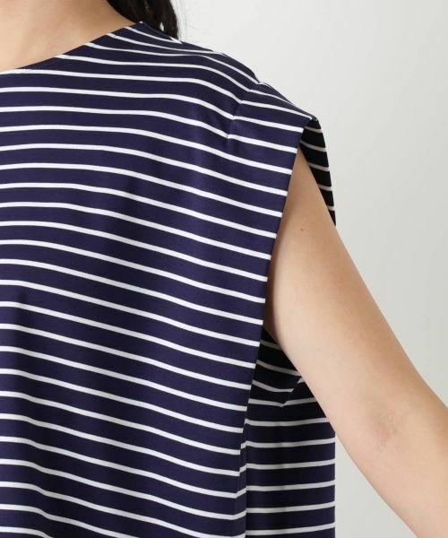 Leilian / レリアン カットソー | ボーダーノースリーブカットソー【Leilian WHITE LABEL】 | 詳細12