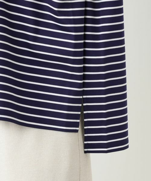 Leilian / レリアン カットソー | ボーダーノースリーブカットソー【Leilian WHITE LABEL】 | 詳細13