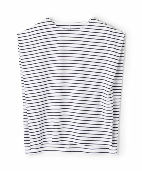 Leilian / レリアン カットソー | ボーダーノースリーブカットソー【Leilian WHITE LABEL】 | 詳細15