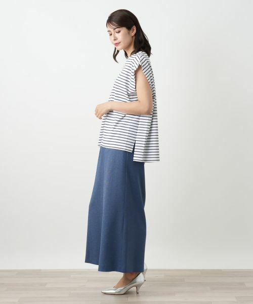 Leilian / レリアン カットソー | ボーダーノースリーブカットソー【Leilian WHITE LABEL】 | 詳細2