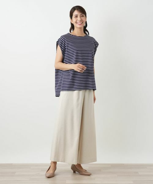 Leilian / レリアン カットソー | ボーダーノースリーブカットソー【Leilian WHITE LABEL】 | 詳細4