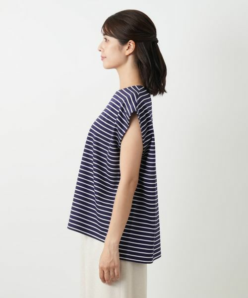 Leilian / レリアン カットソー | ボーダーノースリーブカットソー【Leilian WHITE LABEL】 | 詳細8