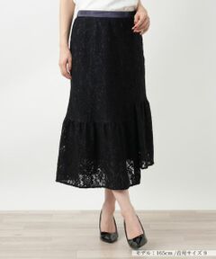 Leilian / レリアン ミニ・ひざ丈スカート | カギ編みレーススカート