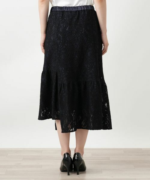 Leilian / レリアン ミニ・ひざ丈スカート | カギ編みレーススカート | 詳細6