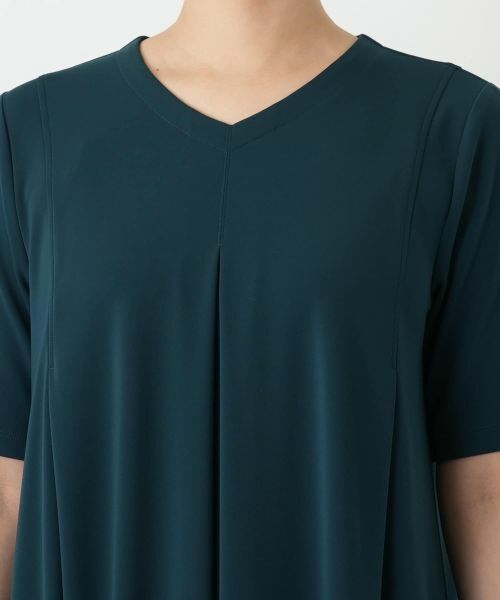 Leilian / レリアン ドレス | 洗えるVネックフレアワンピース【Leilian WHITE LABEL】 | 詳細13