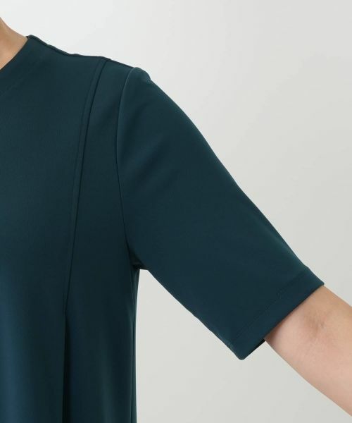 Leilian / レリアン ドレス | 洗えるVネックフレアワンピース【Leilian WHITE LABEL】 | 詳細16