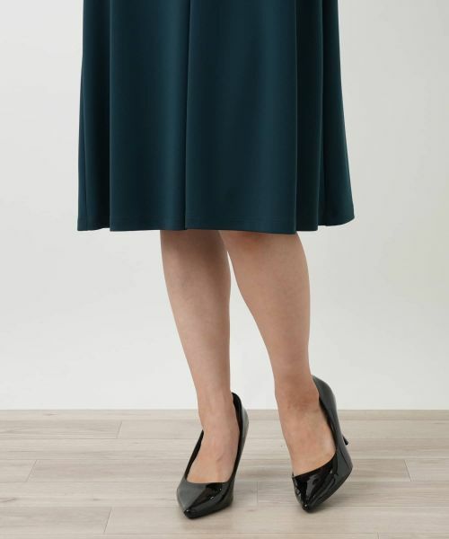 Leilian / レリアン ドレス | 洗えるVネックフレアワンピース【Leilian WHITE LABEL】 | 詳細17