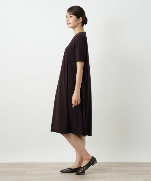 Leilian / レリアン ドレス | 洗えるVネックフレアワンピース【Leilian WHITE LABEL】 | 詳細2