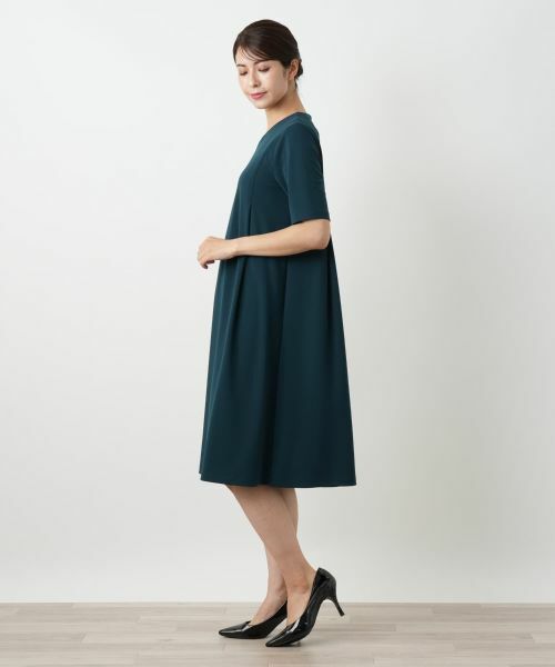Leilian / レリアン ドレス | 洗えるVネックフレアワンピース【Leilian WHITE LABEL】 | 詳細8