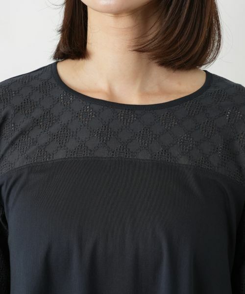 Leilian / レリアン カットソー | レース切替カットソー【Leilian WHITE LABEL】 | 詳細10