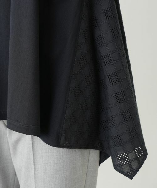 Leilian / レリアン カットソー | レース切替カットソー【Leilian WHITE LABEL】 | 詳細13