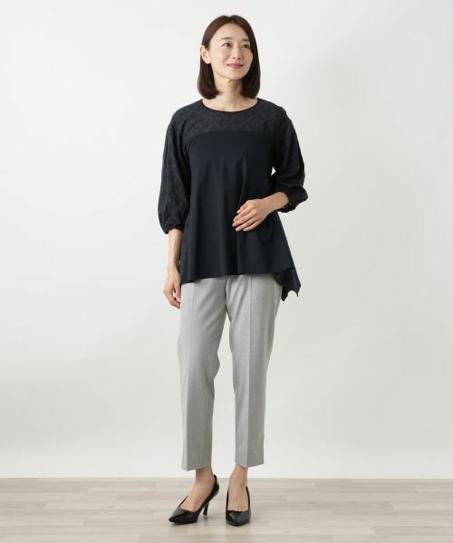 Leilian / レリアン カットソー | レース切替カットソー【Leilian WHITE LABEL】 | 詳細4